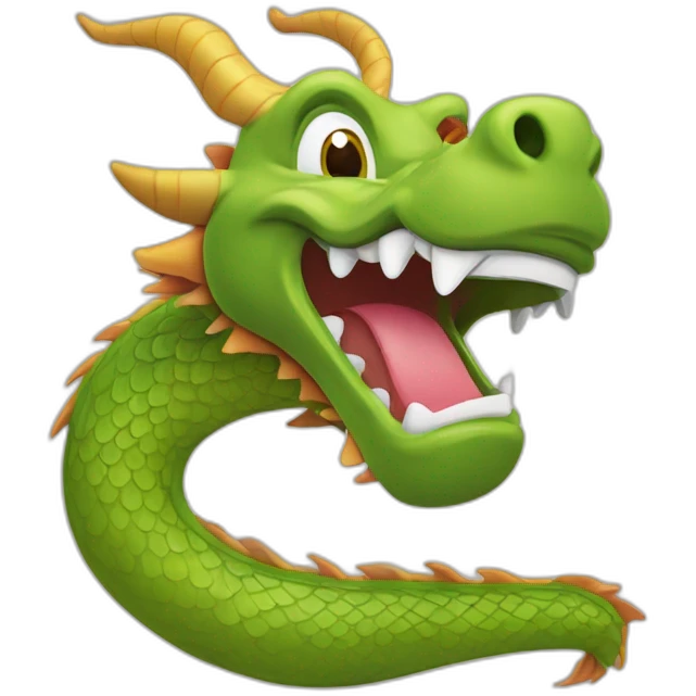 Chinese dragon laugh carton emoji