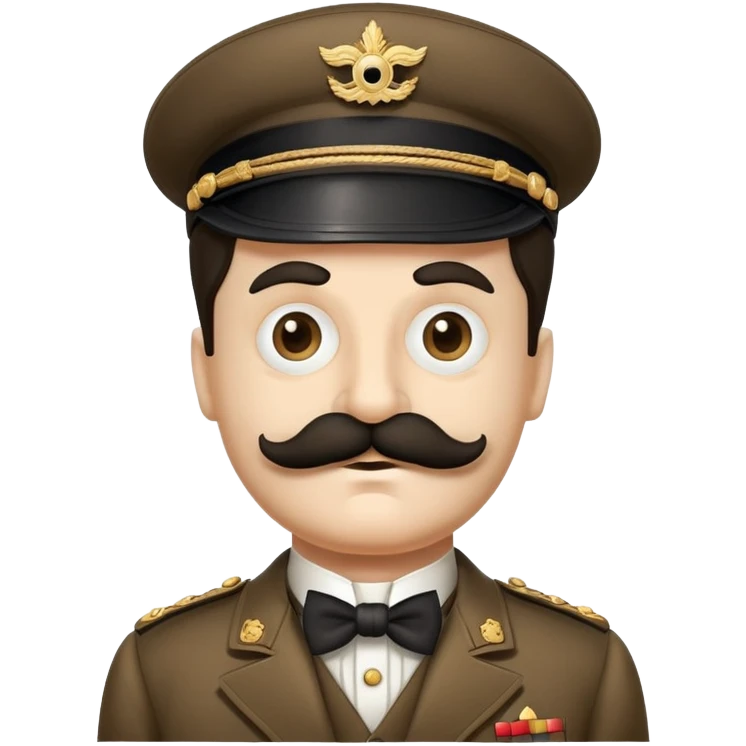 Dictator with a chaplin moustache emoji