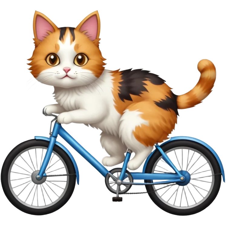 Cat on bike emoji
