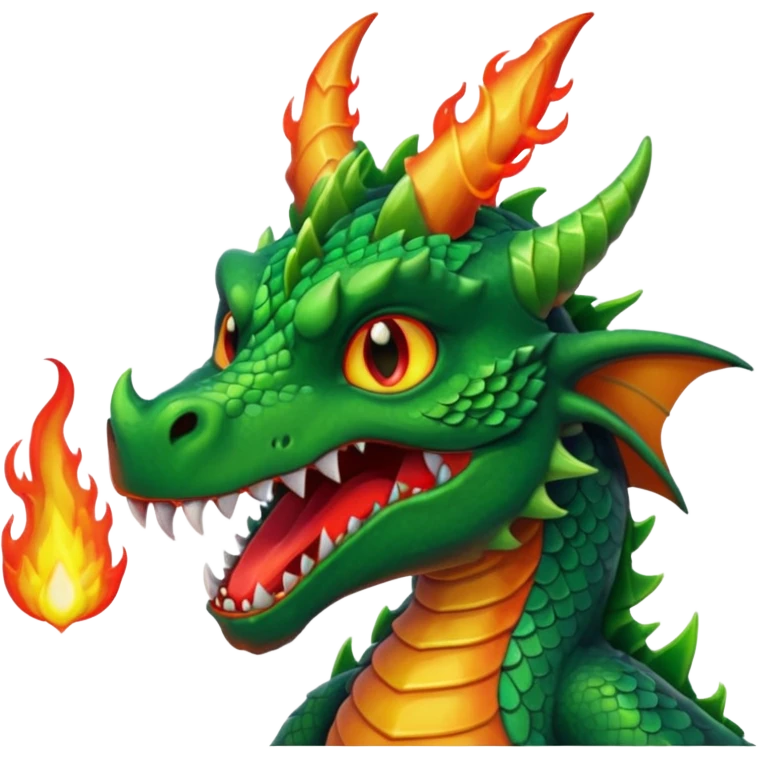 A dragon with a witch nose emoji