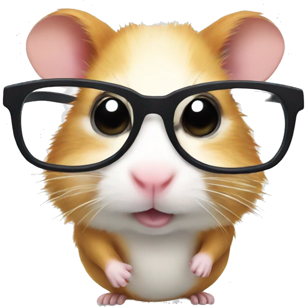 hamster with glasses emoji