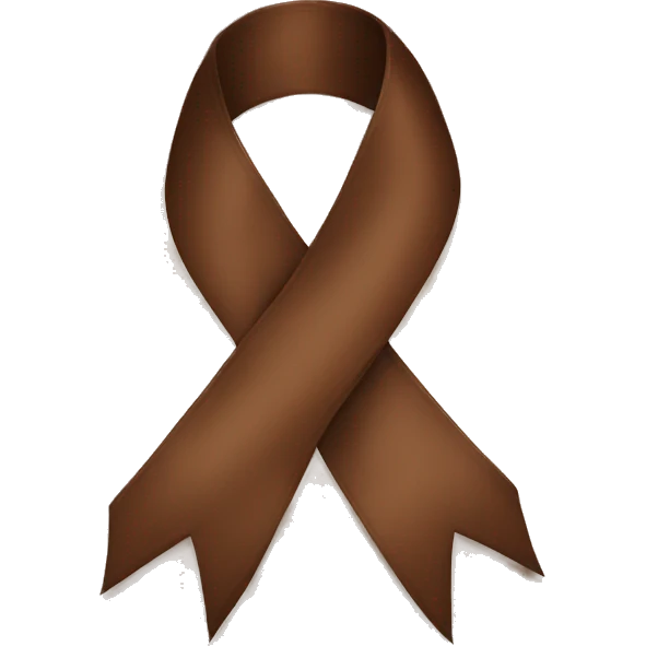 Brown ribbon emoji