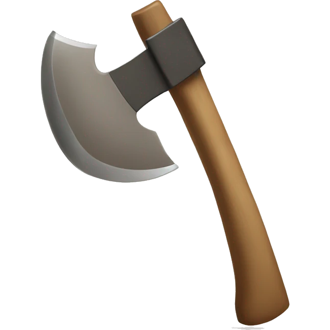axe with a beige bow tied on the center emoji