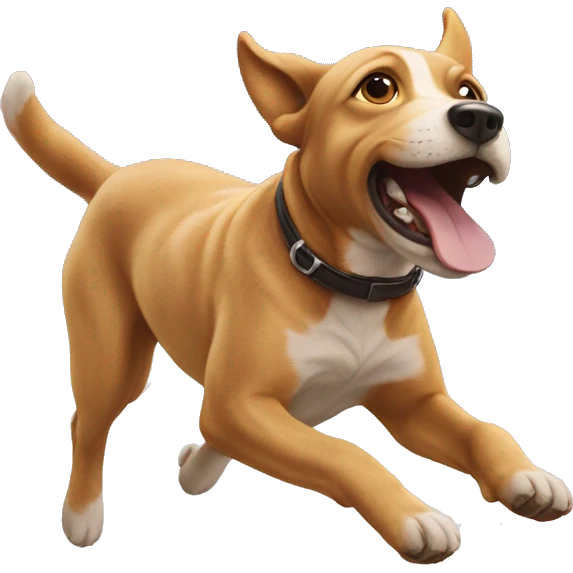 Dog flying into the sky  emoji