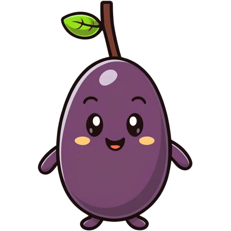cute smiling raisin character emoji