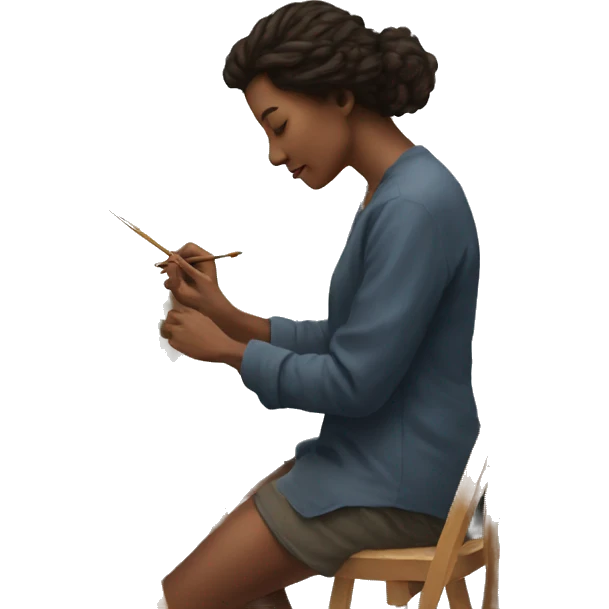 artist painting emoji