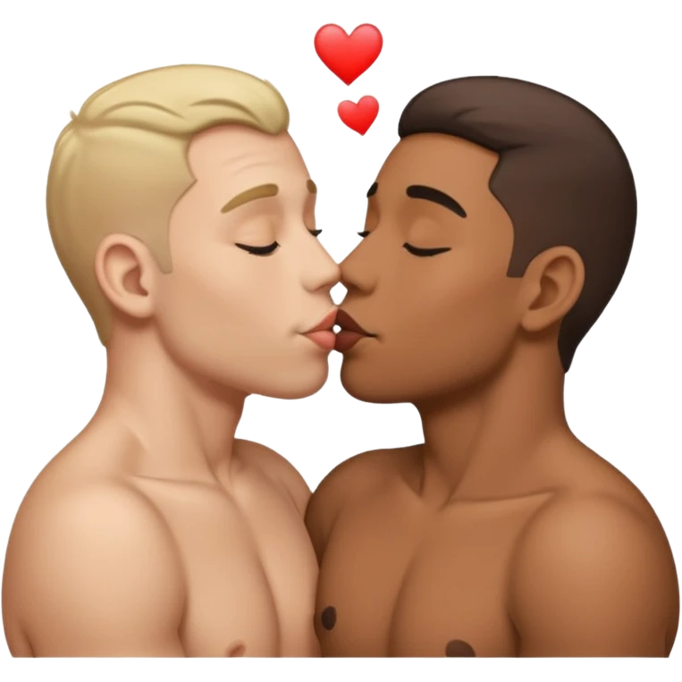 2 gay men kissing while having anal sex emoji