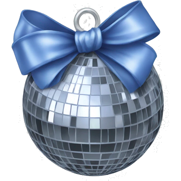 Disco ball with bow emoji