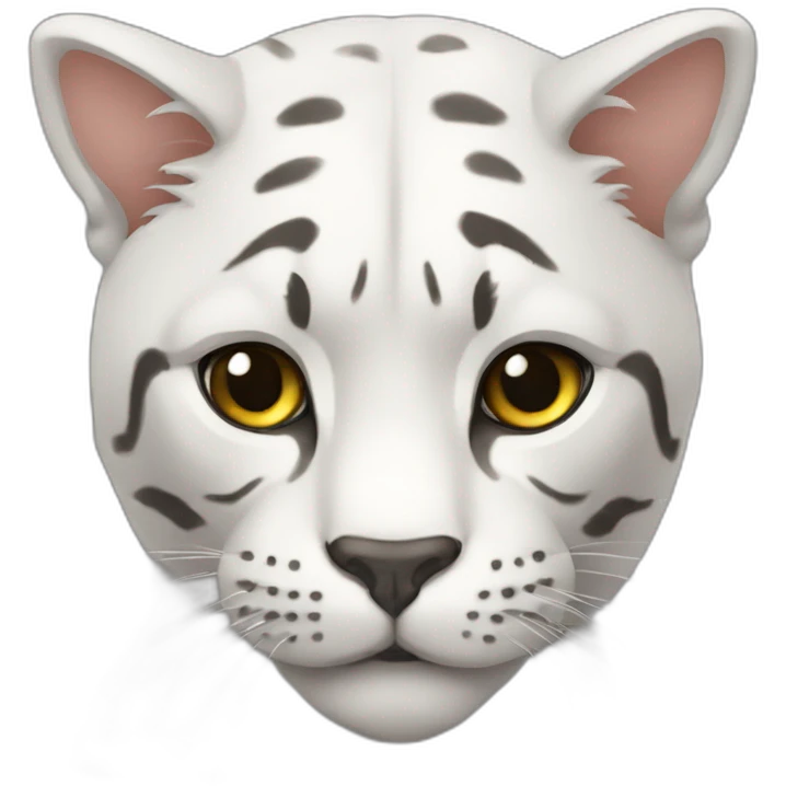 Бело серый кот emoji