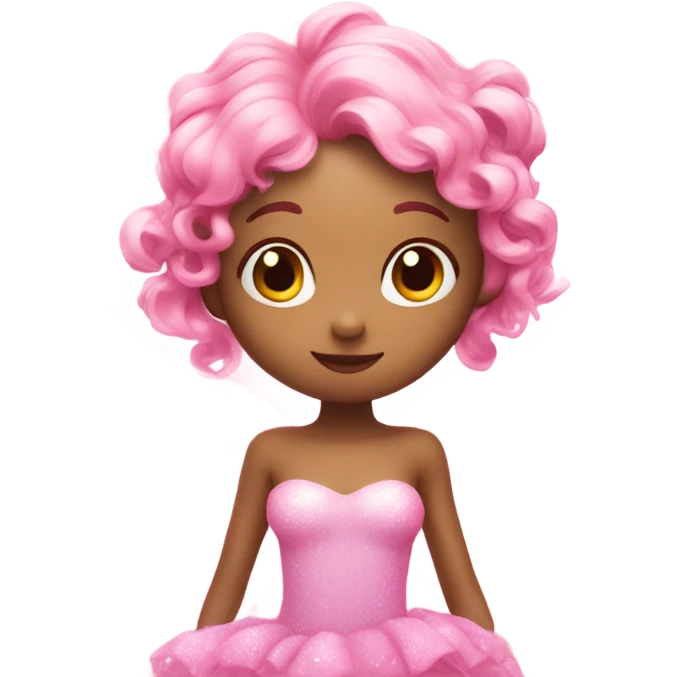 Pink fairy with bubbles emoji