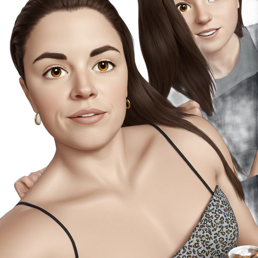 brown-haired girl and boy emoji