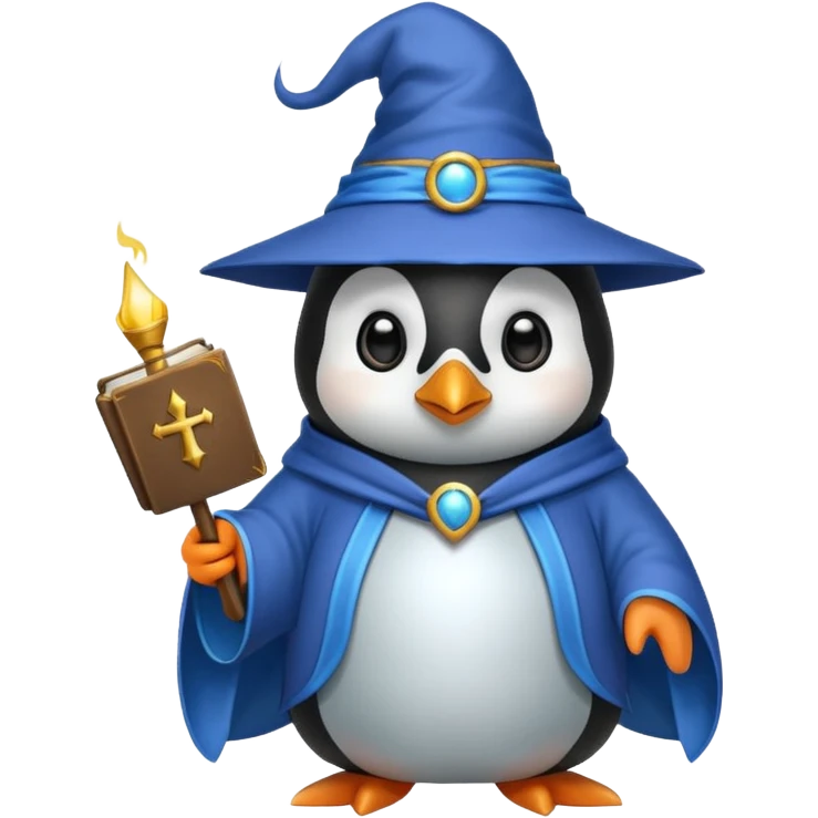 Penguin Wizard emoji
