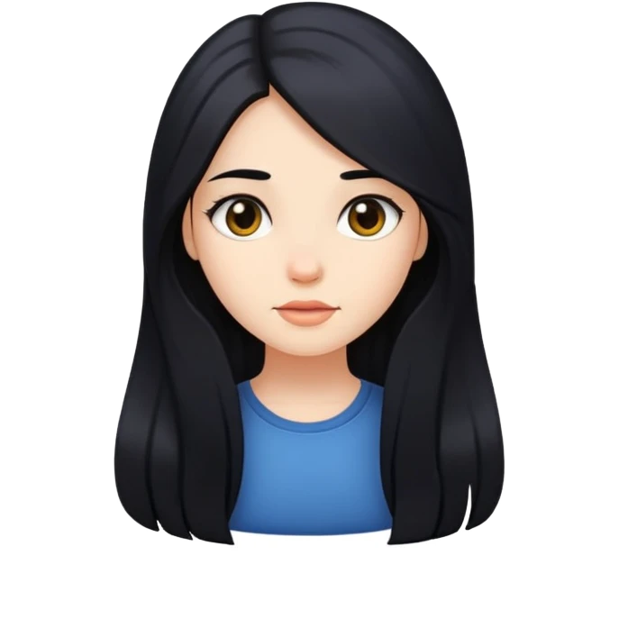  girl with long black hair emoji