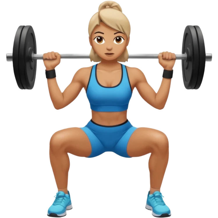 a woman doing squats emoji