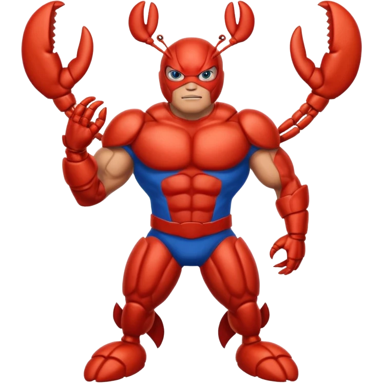 a lobster dressed as a superhero 🦞 emoji