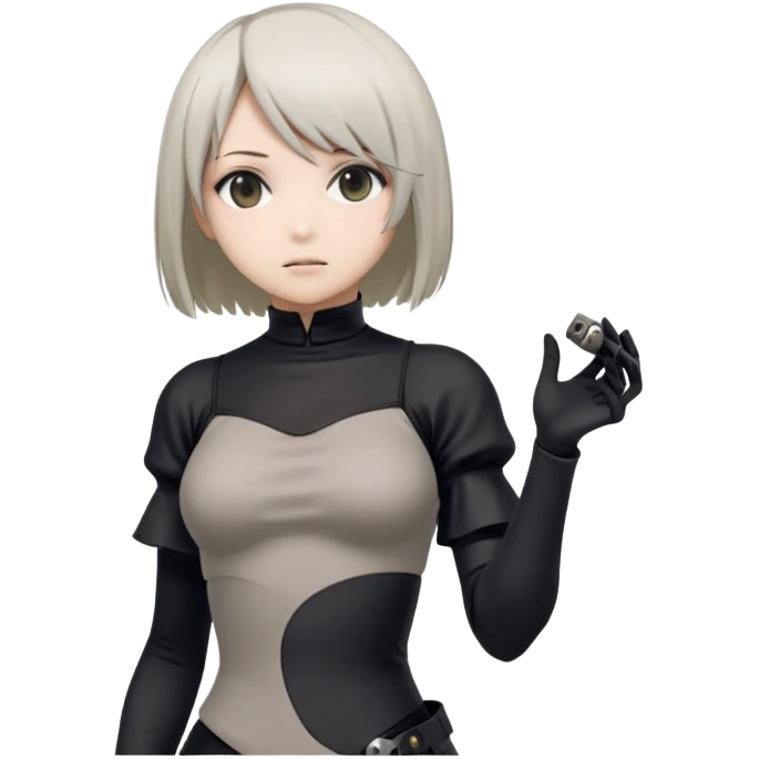 2b from nier automana cover her ass emoji
