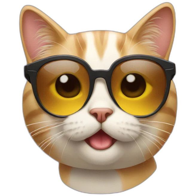 Cat with sunglasses emoji