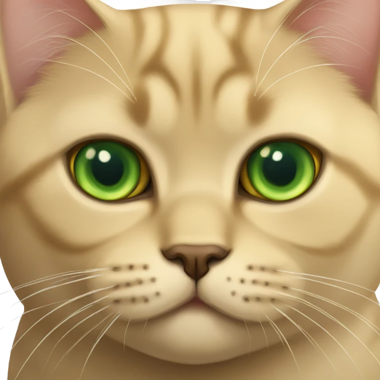 golden british shorthair with green eyes  emoji