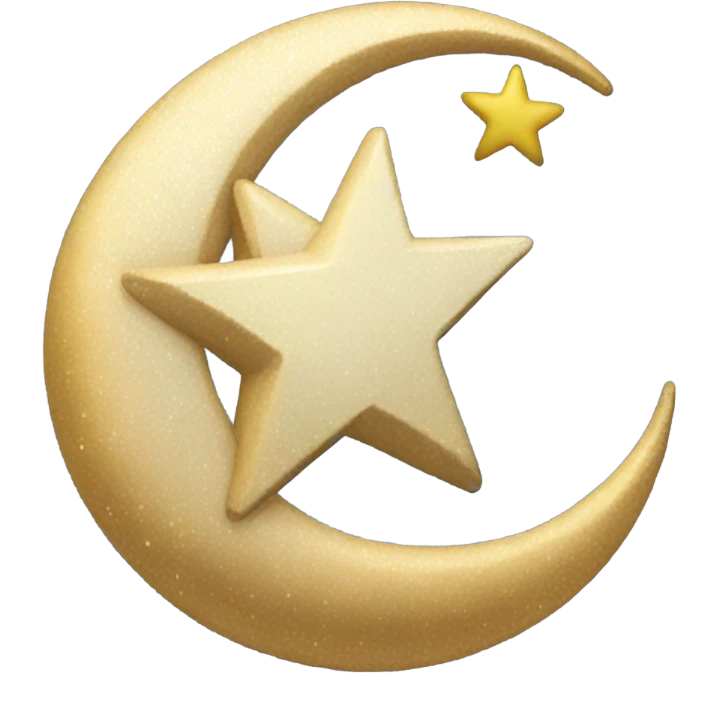 crescent moon and star emoji
