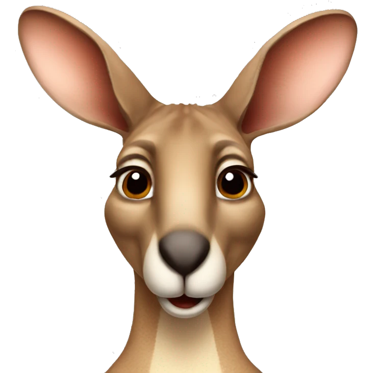 kangaroo face cute emoji
