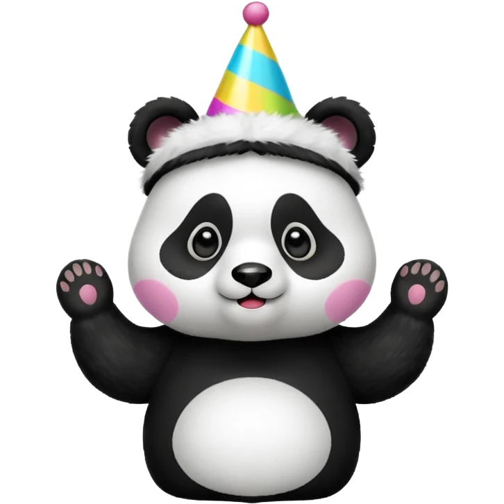 panda with party hats emoji