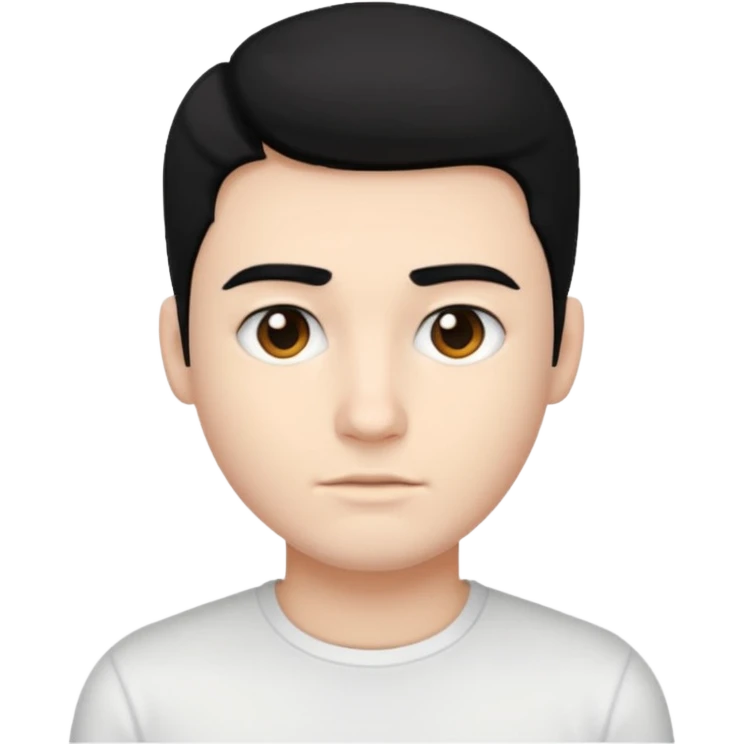 Tyler Jacob White Shirt Black Hair emoji