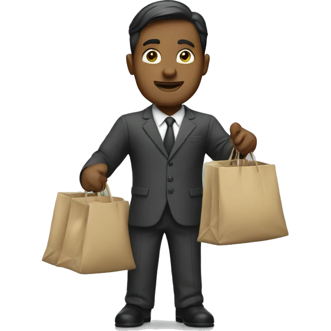 Banker holding empty bags emoji