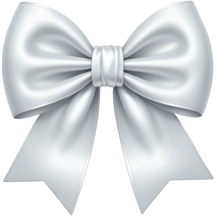 white satin bow emoji