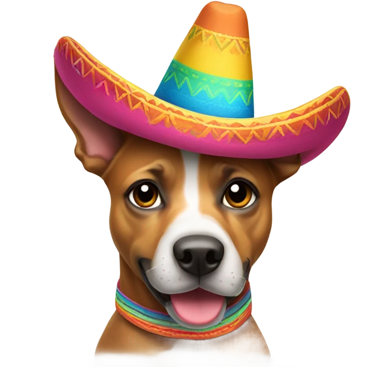 Dog with Sombrero hat emoji