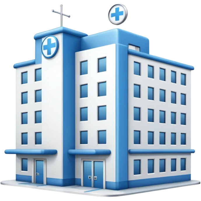 blue hospital emoji