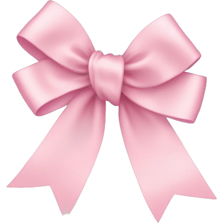 light pink ribbon bow emoji