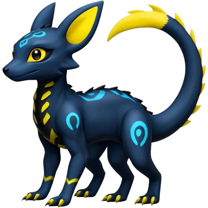 Salandit-Umbreon-Fakémon-hybrid-creature (full body)  emoji