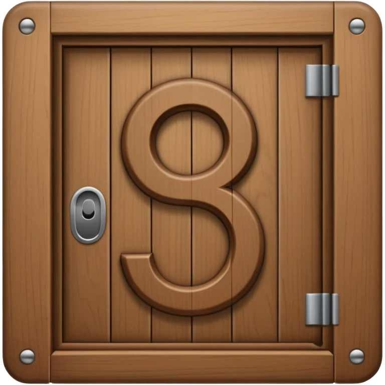 modern house door number wood emoji