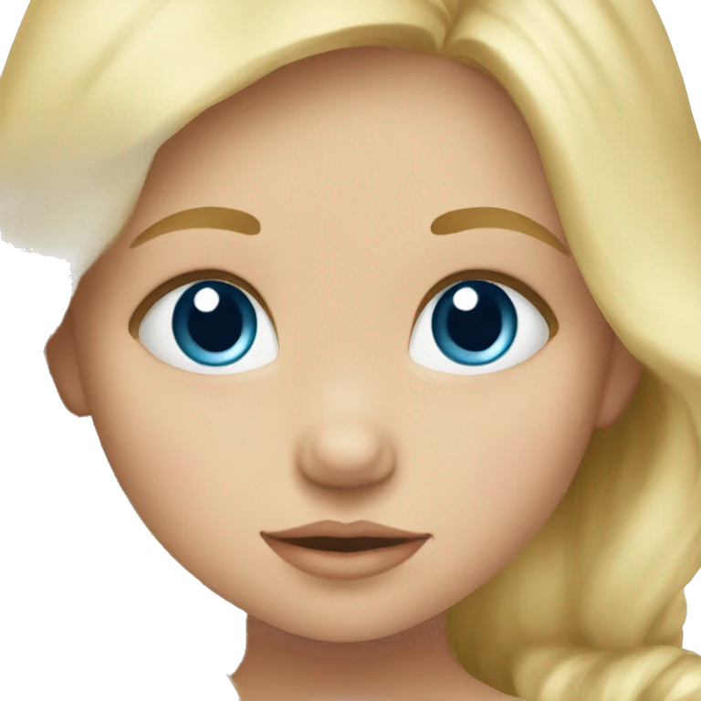 Baby girl blonde with blue eyes emoji