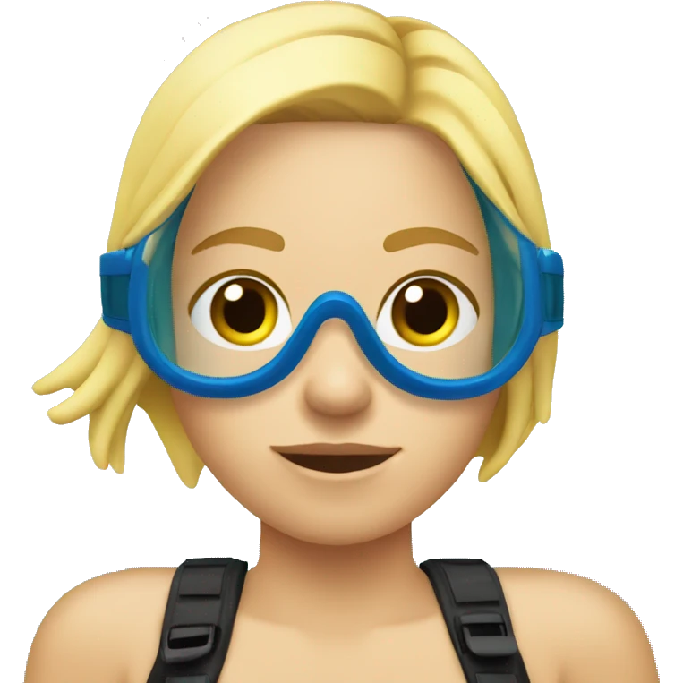 Blond Girl snorkelling 🤿  emoji