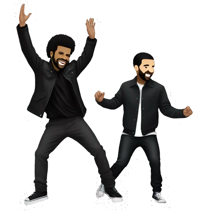 The Weeknd and Drake dancing emoji