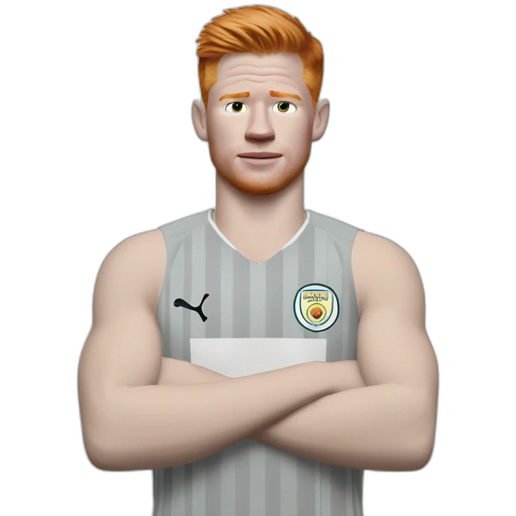 Kevin De Bruyne with arms emoji