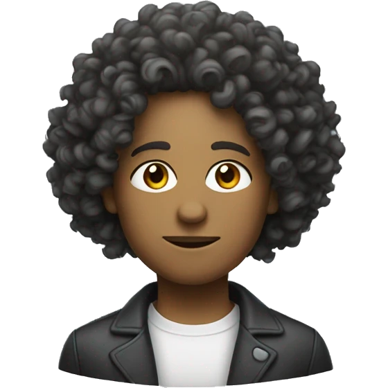 founder curly hair wit robots emoji