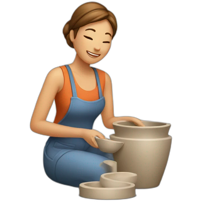 female making ceramics emoji