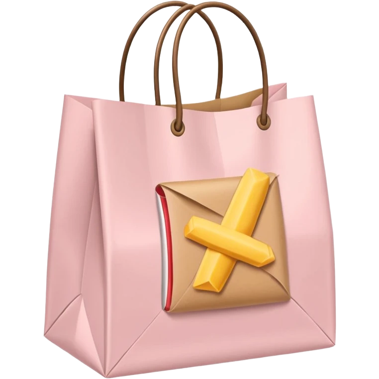 light pink in n out bag  emoji