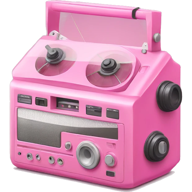 pink tape recorder emoji