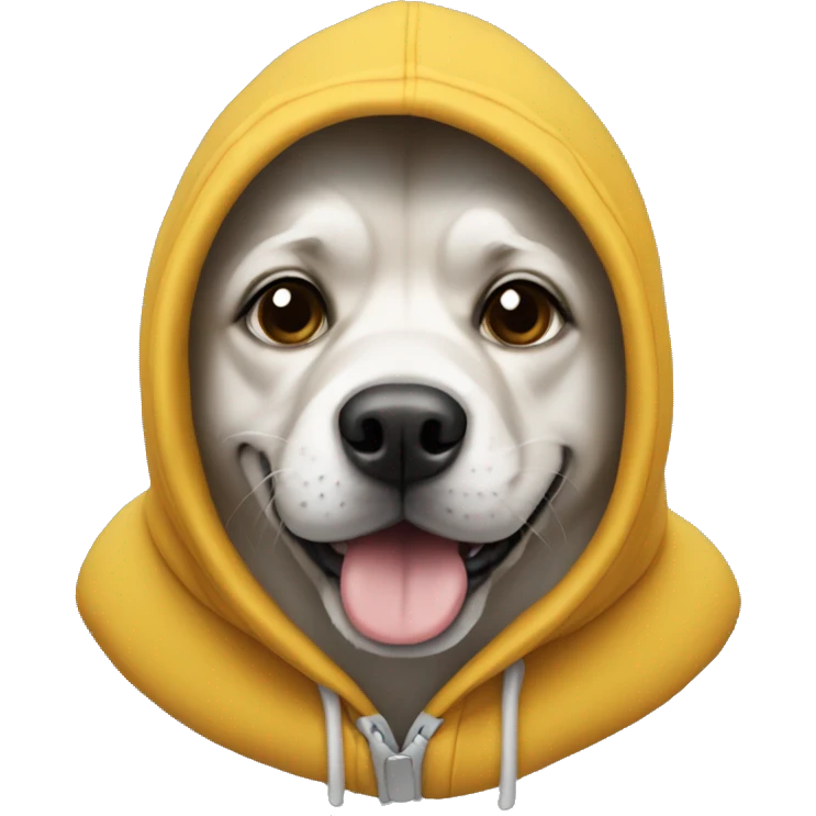 Dog wearing a hoody emoji