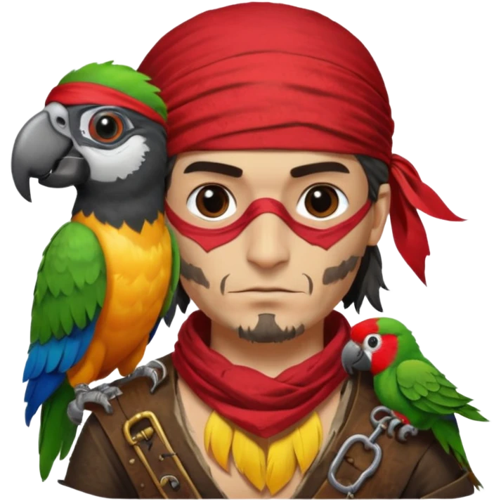 pirate and parrot emoji