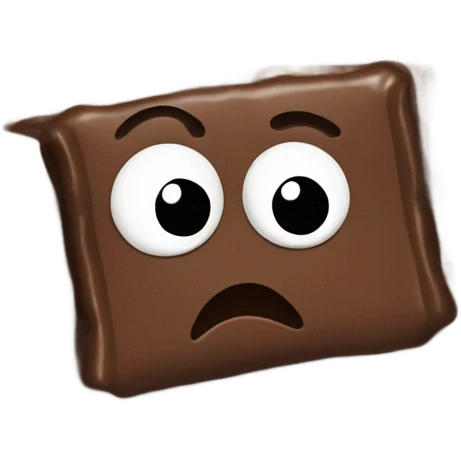 Chocolate bar with headache emoji