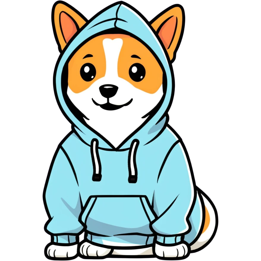 Dog with hoodie  emoji