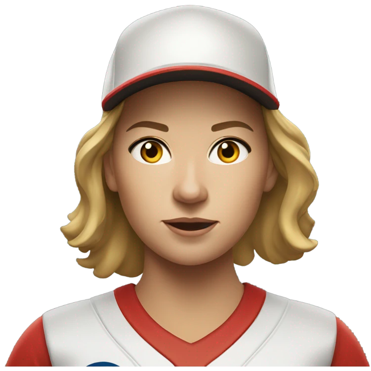 Woman playing softball emoji