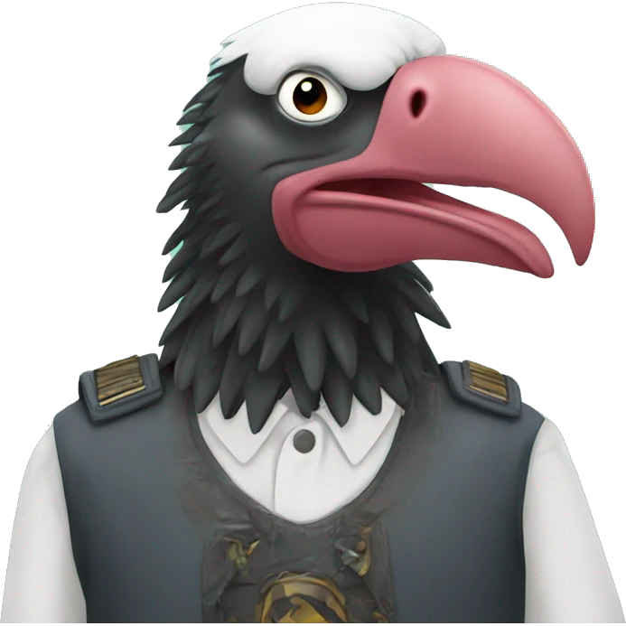 a vulture with kan ye emoji