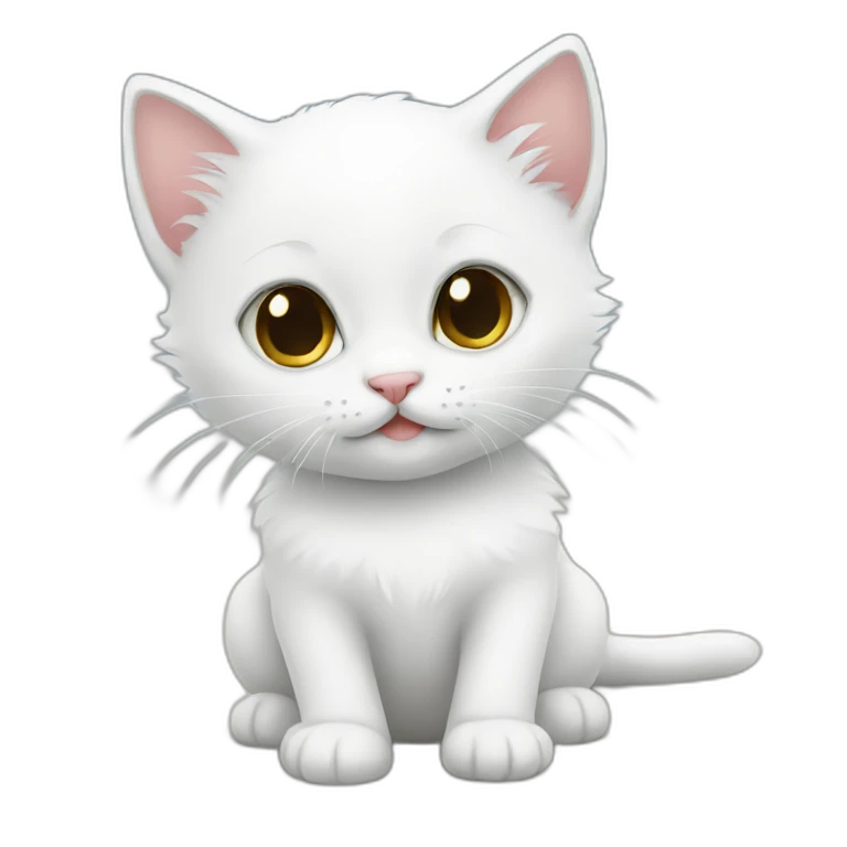 white kitten emoji