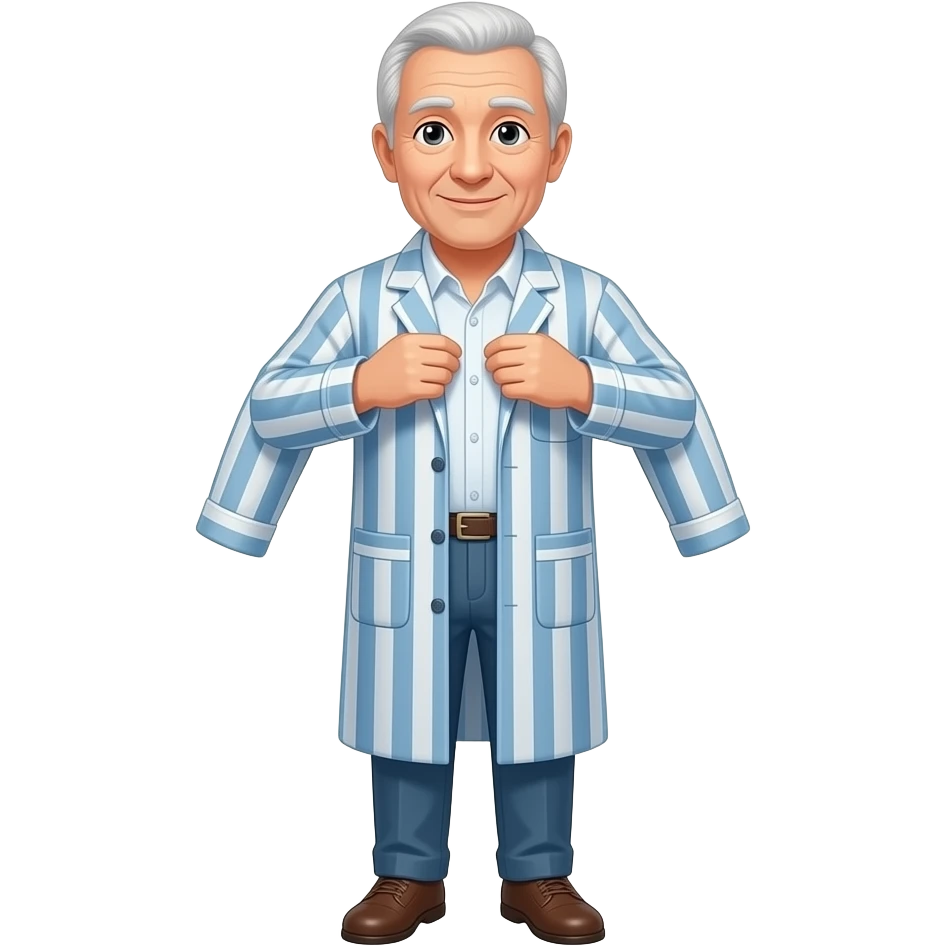 elderly man getting dressed emoji