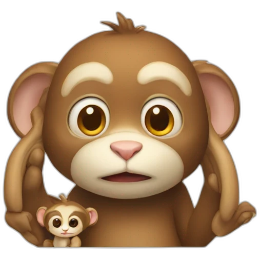 Rabbit and monkey emoji